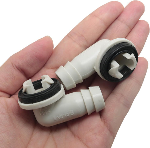 2pcs 15mm Air Conditioner Drain Hose Connector Conduct Condensate Plug Teeth Seal Elbow Fitting