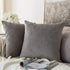 MIULEE 24x24 Inch Euro Sham Velvet Pillow Covers, Set of 2 Large