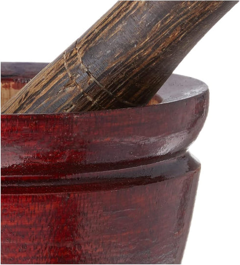 Thai Mortar Pestle Grinding Cookware, 5 inch, Thai Food Menu Recipe Kitchen Tool