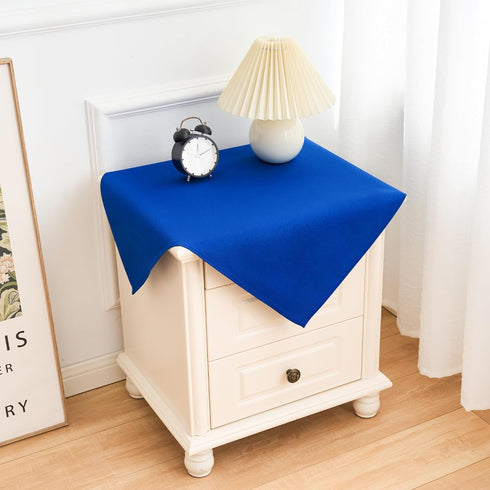 2 Pack 24X24 Inch Small Square Table Cloth Royal Blue Tablecloth Washable Polyester Solid Table Cover for Night Stand