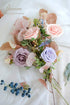 Floroom 25pcs Artificial Flowers Blush Heirloom Foam Fake Roses with Stems for DIY Wedding Bouquets, Pink