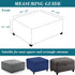 HFCNMY Ottoman Cover,Stretch Velvet Square Ottoman Cover Thick Ottoman Slipcover Square Washable Storage Foot Stool