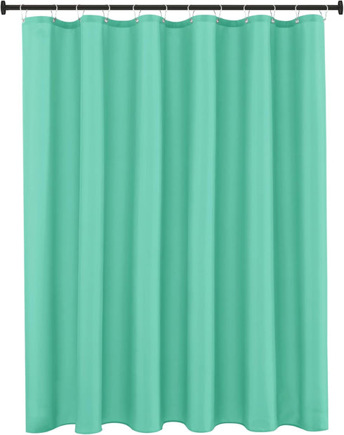 Biscaynebay Quality Fabric Shower Curtain Liners, 72 Inch Teal Water Resistant Bathroom Curtains