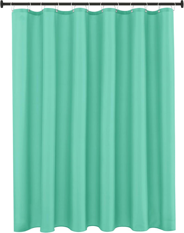 Biscaynebay Quality Fabric Shower Curtain Liners, 72 Inch Teal Water Resistant Bathroom Curtains