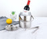 LUCKYGOOBO Mini Ice Bucket - Portable Double Wall Stainless Steel Bucket with Tong, 1.3 Liters for Parties