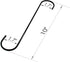 4-Pack Extra Large 10" Black Antistatic Coating Steel Hanging Hooks S Shaped Heavy-Duty for Kitchenware, Pots, Plants