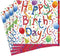 Happy Birthday Paper Cocktail Napkins - Caspari, 20 Count, Multicolor