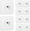 Reusable Adhesive Wall Hooks 10 Pack, 13.5lbs Max, Transparent, Waterproof and Oilproof for Bathroom Kitchen