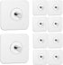 Reusable Adhesive Wall Hooks 10 Pack, 13.5lbs Max, Transparent, Waterproof and Oilproof for Bathroom Kitchen