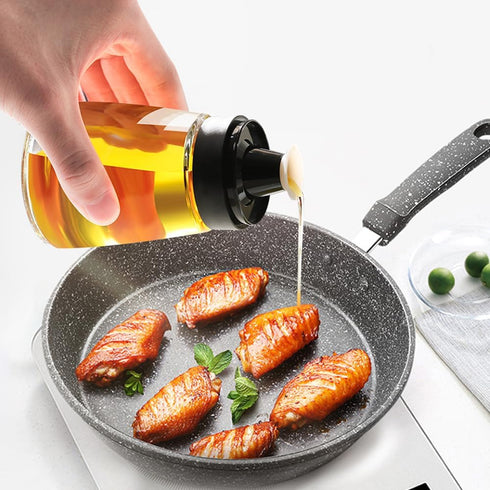 TINMIX Leak-proof Oil Dispenser Bottle: 160 ml/5.4 oz Glass Olive Oil and Vinegar Cruet for Outdoor Camping, Well