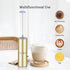 Battery Operated Coffee Frother by ELMWAY, Stainless Steel Electric Whisk, Mini Milk Frother Handled for Coffee, Latte