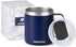 SUNWILL Insulated Coffee Mug with Lid, 14oz Travel Tumbler with Handle, Stainless Steel Cup for Camping, Navy Blue
