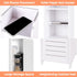 ShellKingdom Toilet Paper Holder Stand with Rods, Small Bathroom Storage Cabinet with Doors and Shelves, Slim Storage