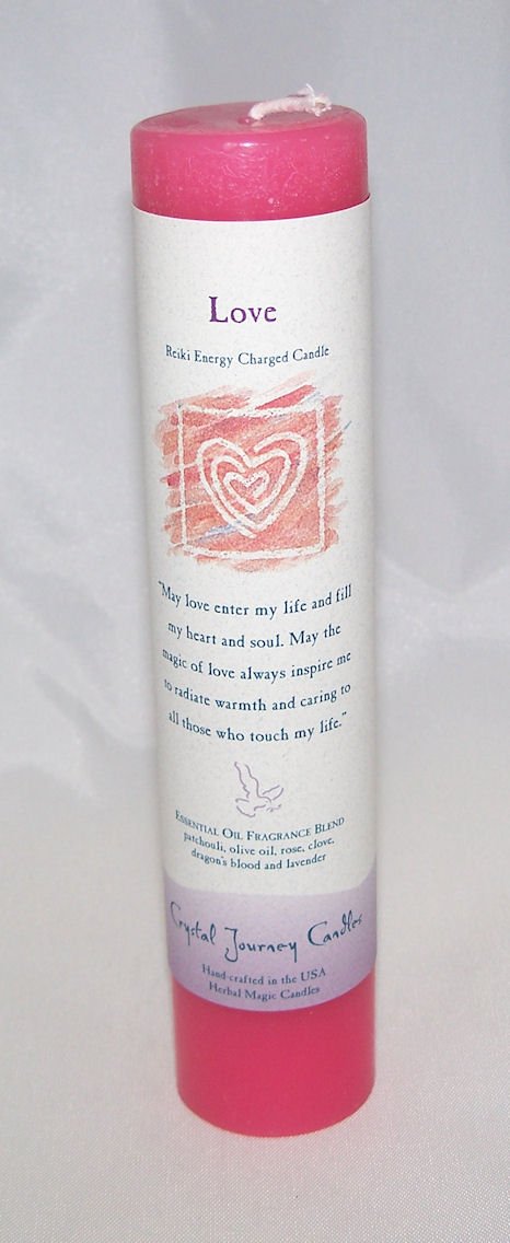 CRYSTAL JOURNEY Candle Pillar, Love, 1 EA