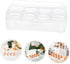 8 Box Fridge Egg Keeper Holder Mini Condiment Bottles, Egg Organizer for Refrigerator, Egg Carrier, White
