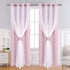 2 84 Inches 52 84 Inch BGment Baby Pink Blackout Curtains Panels for Girls Bedroom, Nursery Curtains Long Silver