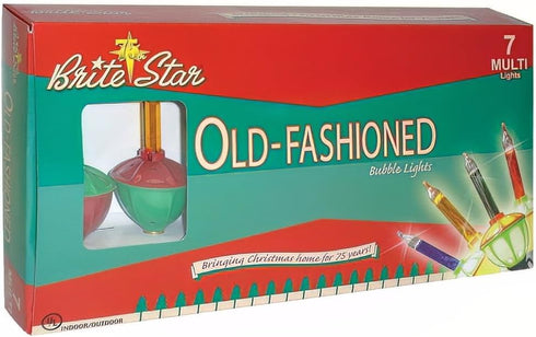 7 Count Bubble Lights, Red/Green Base, Multicolor by Brite Star