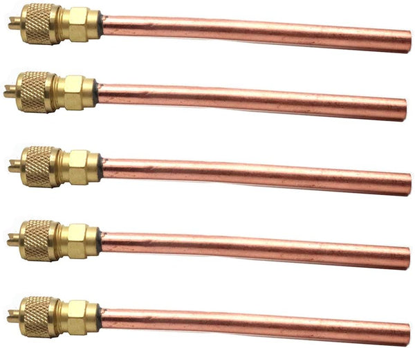 Spare Part Air Conditioner Filling Access Valve Monodirectional 6mm Tube OD - Pack of 5