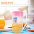 Large Plastic Pitcher with Lid - 2400ml Juice Pot Kettle with Scale, Spill Proof Cold Water Jug for Drinks