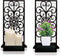 Birminwind Black Metal Wall Candle Holder: Wall Plant Holder Candle Sconces for Bathroom