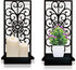 Birminwind Black Metal Wall Candle Holder: Wall Plant Holder Candle Sconces for Bathroom