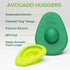 Food Huggers 2pc Silicone Avocado Huggers, Reusable Savers with Pit Storage, Large & Small, BPA Free