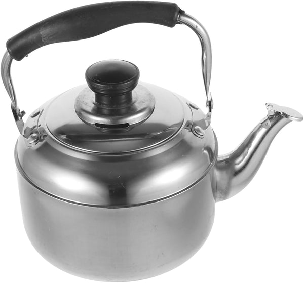 KALLORY 1pc Stainless Steel Teapot, Water Kettle for Stove Top Camping