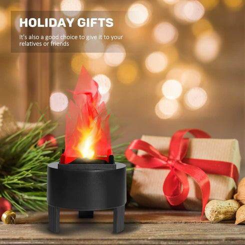 Giveme5 Electronic LED Flame Light, 110V 3D Fake Fire Lamp for Halloween, Christmas, Party, Indoor & Outdoor