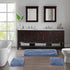 Suchtale Non Slip Bath Rug for Bathroom (20 x 32, Blue) Soft Microfiber Shaggy Mat, Machine Washable