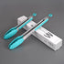 HOTEC Premium Stainless Steel Locking Kitchen Tongs Set of 2, 9" and 12", with Silicone Tips, Blue