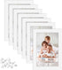 Icona Bay 4x6 Picture Frames - White, 12 Pack - Modern Style Engineered Wood Frames for Table Top or Wall Mount