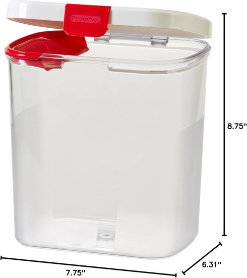 Prep Solutions by Progressive Flour Keeper with Built-in Leveler, 3.8 Quart Capacity