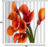 Orange Flower Shower Curtain - Burnt Orange Calla Lily Floral Beautiful Romantic Love Spring Decorative Polyester