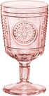 Bormioli Rocco Romantic Colored Crystal Glass Stemware Set of 4, 10.75 Oz, Cotton Candy Pink, Made in Italy.