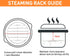 TamBee 8 Inch Cooking Rack, Round 304 Stainless Steel Baking and Cooling Steaming Rack, Set of 2