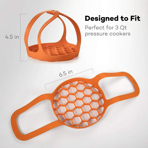 Silicone Bakeware Sling by SiCheer - Pressure Cooker Sling Compatible with Instant Pot 3 Qt and Other Cookers
