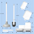 Silkyhose 2 Pack Set, 3 1 Combo(2) Toilet Brush and Plunger in Toilet Bowl Brush and Holder with Crevice Cleaning Brush