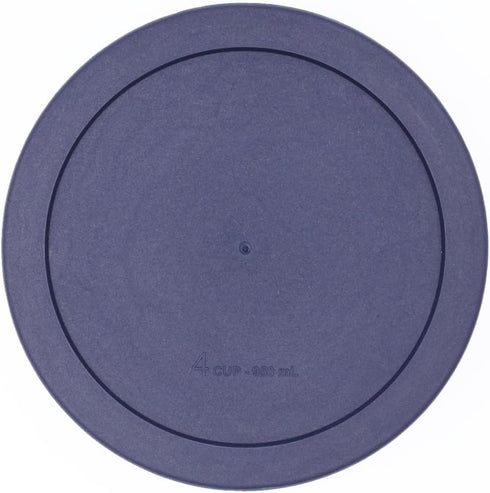 CIBI 6PK Food Storage Container Lids (4 Cups, Blue) for Pyrex and Anchor Round Glass Containers, Dishwasher Safe
