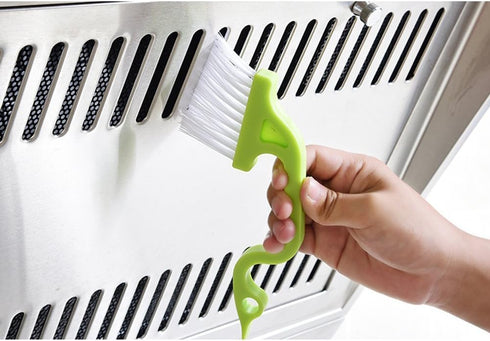 2pcs Hand-held Groove Gap Cleaning Tools, Green, for Door Window Track Kitchen Cleaning
