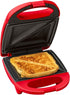 Nostalgia Mini Sandwich Maker Toaster Compact for Portion Control, Seals and Toasts Sandwich Panini Maker (RED)