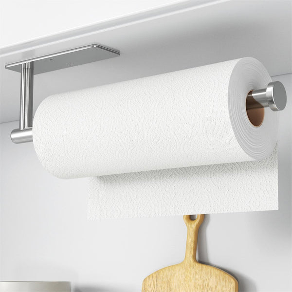 Paper Towel Holder - Self-Adhesive or Drilling, Brushed Nickel, Wall Mounted, SUS304