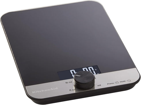 KitchenAid KQ908 Digital Kitchen and Food Scale - 11 Pound Capacity, Black - Scale for Food Ounces and Grams