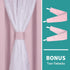 2 84 Inches 52 84 Inch BGment Baby Pink Blackout Curtains Panels for Girls Bedroom, Nursery Curtains Long Silver