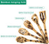 Star War Burned Wooden Spoons Utensil Set, Natural Bamboo Kitchen Cooking Serving Utensils