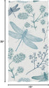 Ultra Soft Blue Dragonfly Hand Towel, Luxury Bathroom Towels, 30"x15"