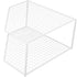 ARTIBETTER 2-Tier Iron Countertop Organizer, White Spice Rack, 20 in L x 8 in W x 5 in H, Lightweight and Portable
