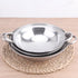 KALLORY 24cm Stainless Steel Stock Pot, Stir Fry & Wok Pan with Lid for Kitchen Cooking Hot-pot