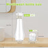 BTIFU 8.8 oz Countertop Glass Mouthwash Dispenser for Bathroom, Refillable Mouthwash Container With Lid Cup, Small