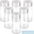 Segarty Spice Jar with Shaker Lids, 6 Pack 6 oz Glass Spice Jars with Adjustable Pour Holes