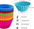 Utoolmart Silicone Baking Cups, Yellow Reusable Silicone Baking Cups, Non-stick Cake Molds Set for Party Halloween Christmas Bakery Molds Supplies, 5 Pcs